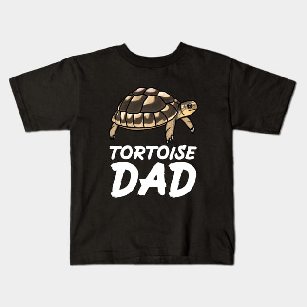 Tortoise Dad, White, for Tortoise Lovers Kids T-Shirt by Mochi Merch